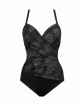 Maillot de bain gainant Mystique Noir/Imprimés doré - Sari Not Sari - "M" - Miraclesuit swimwear