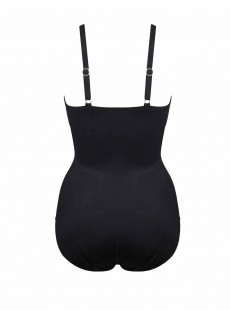 Maillot de bain gainant Mystique Noir/Imprimés doré - Sari Not Sari - "M" - Miraclesuit swimwear