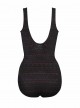 Maillot de bain gainant It's a Wrap Noir / Imprimés à fleurs - Mendhika - "M" - Miraclesuit swimwear