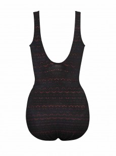 Maillot de bain gainant It's a Wrap Noir / Imprimés à fleurs - Mendhika - "M" - Miraclesuit swimwear