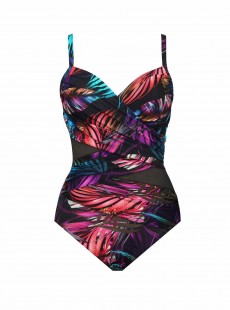 Maillot de bain gainant Mystique Imprimés fleuris multicolores - Mystical Palms - "M" - Miraclesuit swimwear