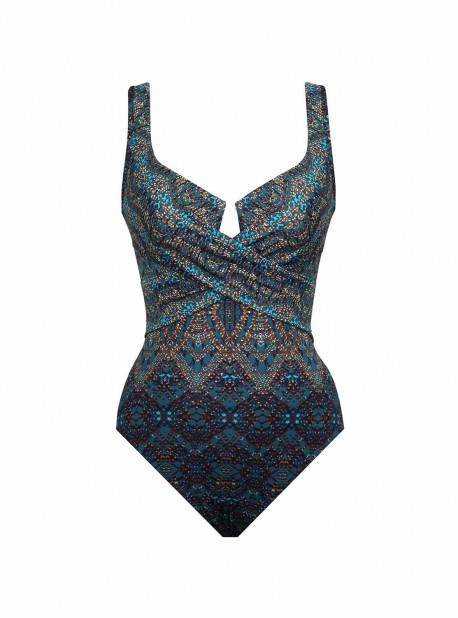 Maillot de bain gainant Criss Cross Escape Imprimés graphiques - Luxor - "M" - Miraclesuit Swimwear