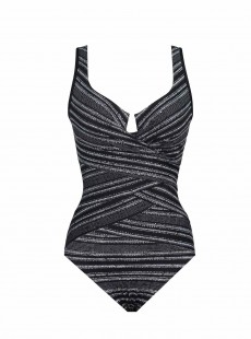 Maillot de bain gainant Layered Escape Imprimés à rayures - No static - "M" - Miraclesuit swimwear