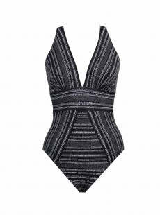 Maillot de bain gainant Odyssey Imprimés à rayures - No static - "M" - Miraclesuit swimwear