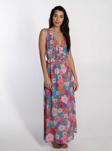 Robe de plage longue à volants - California Dream - Cyell