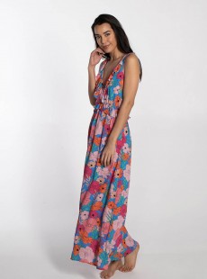 Robe de plage longue à volants - California Dream - Cyell