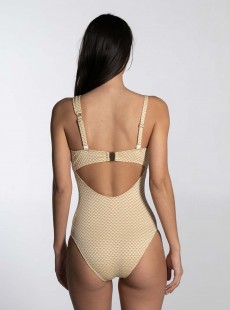Maillot une pièce asymétrique - Sparkles Gold - Cyell