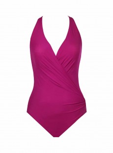 Maillot de bain 1 pièce gainante Wrapsody Rose - Rock Solid - " M " - Miraclesuit Swimwear