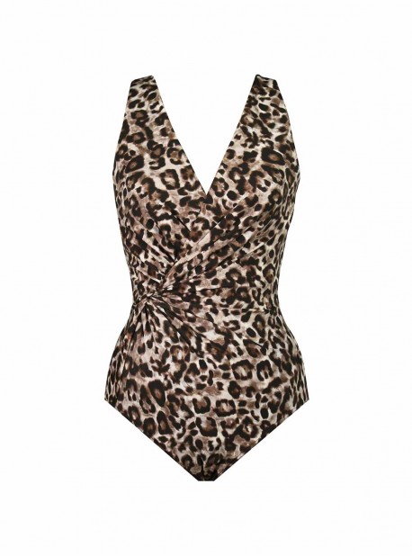 Maillot de bain 1 pièce gainant Esmerelda Leopard - Belle Gattino - " M " - Miraclesuit Swimwear