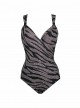 Maillot de bain gainant Siren Imprimés Noir et Argenté - Angelfish -  "M" - Miraclesuit Swimwear