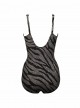 Maillot de bain gainant Siren Imprimés Noir et Argenté - Angelfish -  "M" - Miraclesuit Swimwear