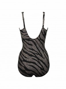 Maillot de bain gainant Siren Imprimés Noir et Argenté - Angelfish -  "M" - Miraclesuit Swimwear