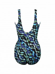Maillot de bain gainant It's a Wrap Imprimés graphiques Bleu Vert - Jewels Of The Nile - "M" - Mirac