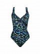 Maillot de bain 1 pièce gainant Seraphina imprimé fleuris bleu - Provence D'Azur - " M " - Miraclesu
