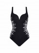 Maillot de bain gainant Temptress Noir - Labyrinth - "M" - Miraclesuit Swimwear
