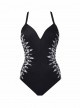 Maillot de bain 1 pièce gainant Temptation Noir / Gris - Labyrinth - " M " - Miraclesuit Swimwear
