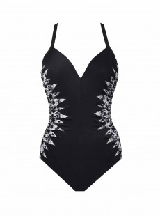 Maillot de bain 1 pièce gainant Temptation Noir / Gris - Labyrinth - " M " - Miraclesuit Swimwear