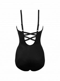 Maillot de bain 1 pièce gainant Temptation Noir / Gris - Labyrinth - " M " - Miraclesuit Swimwear