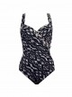 Maillot de bain gainant Sanibel Imprimés Noir et Blanc - Labyrinth - "M" -Miraclesuit Swimwear