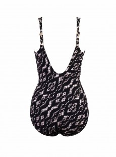 Maillot de bain gainant Sanibel Imprimés Noir et Blanc - Labyrinth - "M" -Miraclesuit Swimwear
