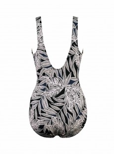 Maillot de bain gainant Escape Imprimés fleuris noir - Fronds with Benefits - "M" - Miraclesuit