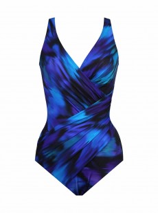 Maillot de bain gainant Oceanus Imprimés à motifs Bleu - Nuage Bleu - "FC" - Miraclesuit swimwear