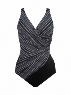 Maillot de bain gainant Oceanus Imprimés à rayures - No static - "FC" - Miraclesuit swimwear