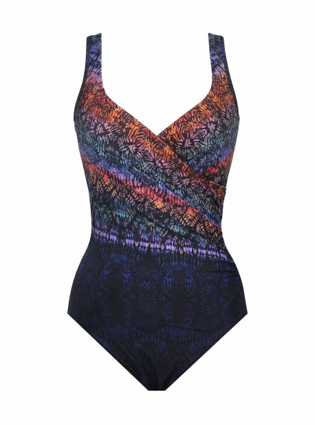 Maillot de bain gainant It's a Wrap Imprimés graphiques multicolores - Tramonto Belle - "FC" - Mirac