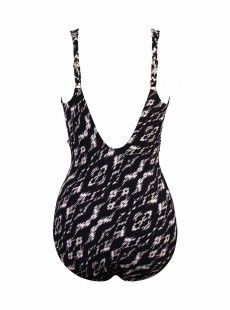 Maillot de bain gainant Sanibel Imprimés à motifs Noir et Blanc - Labyrinth - "FC" - Miraclesuit swi