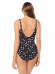 Maillot de bain gainant Sanibel Imprimés à motifs Noir et Blanc - Labyrinth - "FC" - Miraclesuit swi