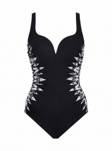 Maillot de bain gainant Temptress Noir - Labyrinth - "FC" - Miraclesuit Swimwear