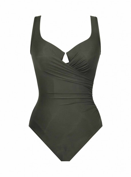 Maillot de bain gainant Escape Kaki - Must Haves - "M" - Miraclesuit swimwear
