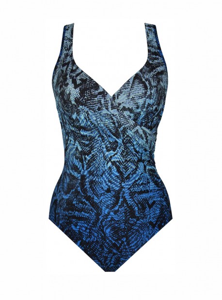 Maillot de bain une pièce It's A Wrap Bleu - Boa Blues - "M" - Miraclesuit Swimwear