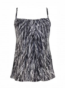 Tankini Jubilee Gris -  Chevron Python - "M" - Miraclesuit Swimwear