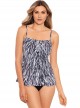 Tankini Jubilee Gris -  Chevron Python - "M" - Miraclesuit Swimwear