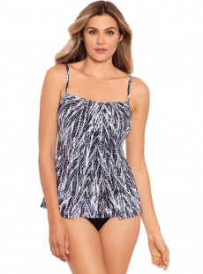Tankini Jubilee Gris -  Chevron Python - "M" - Miraclesuit Swimwear