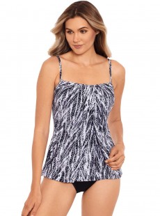 Tankini Jubilee Gris -  Chevron Python - "M" - Miraclesuit Swimwear