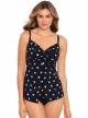 Tankini Love Knot Noir -  Pizzelles - "M" - Miraclesuit Swimwear