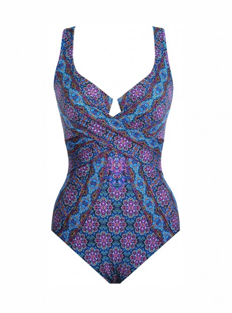 Maillot de bain une pièce Criss Cross Escape Bleu -  Danube Bleu - "M" - Miraclesuit Swimwear