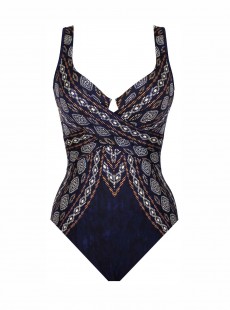Maillot de bain une pièce Criss Cross Escape Bleu -  Akasha - "M" - Miraclesuit Swimwear