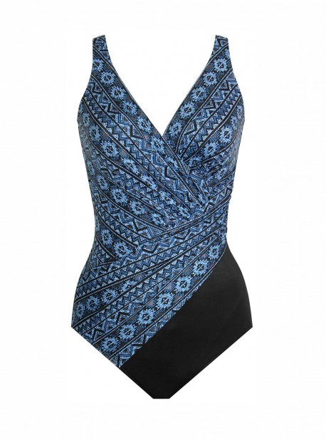 Maillot de bain une pièce Oceanus Bleu -  Paillette - "M" - Miraclesuit Swimwear