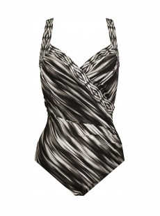 Maillot de bain une pièce Sanibel Noir et Blanc - Warp Speed - "M" - Miraclesuit Swimwear