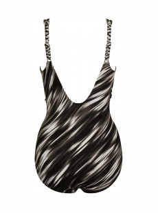 Maillot de bain une pièce Sanibel Noir et Blanc - Warp Speed - "M" - Miraclesuit Swimwear