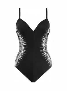 Maillot de bain une pièce Temptation Noir et Blanc - Warp Speed - "M" - Miraclesuit Swimwear