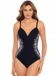 Maillot de bain une pièce Temptation Noir et Blanc - Warp Speed - "M" - Miraclesuit Swimwear