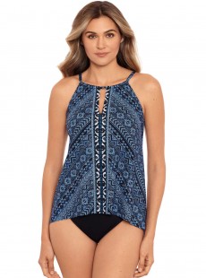 Tankini Peephole Bleu - Paillette - "M" - Miraclesuit Swimwear