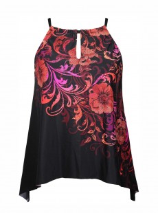 Tankini Peephole Noir - Poppy - "M" - Miraclesuit Swimwear