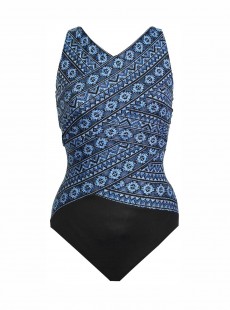 Maillot de bain une pièce Brio Bleu - Paillette - "M" - Miraclesuit Swimwear