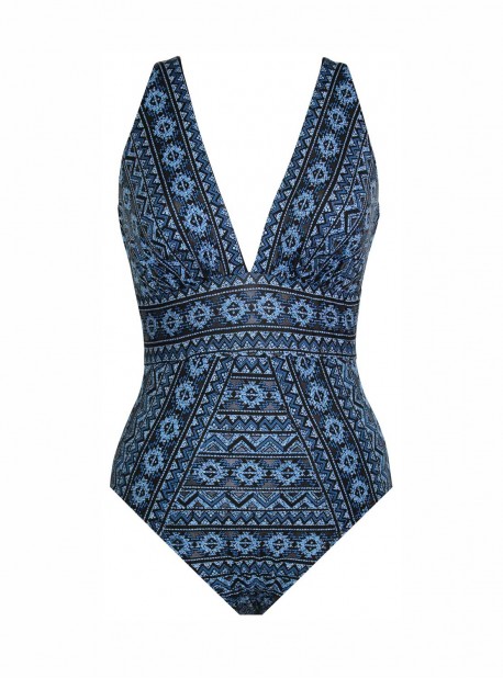 Maillot de bain une pièce Odyssey Bleu - Paillette - "M" - Miraclesuit Swimwear