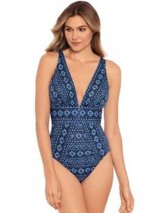 Maillot de bain une pièce Odyssey Bleu - Paillette - "M" - Miraclesuit Swimwear